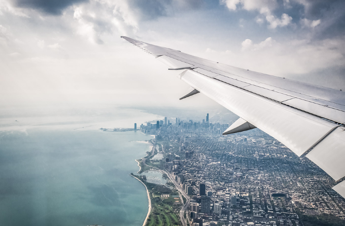 Flight over Chicago